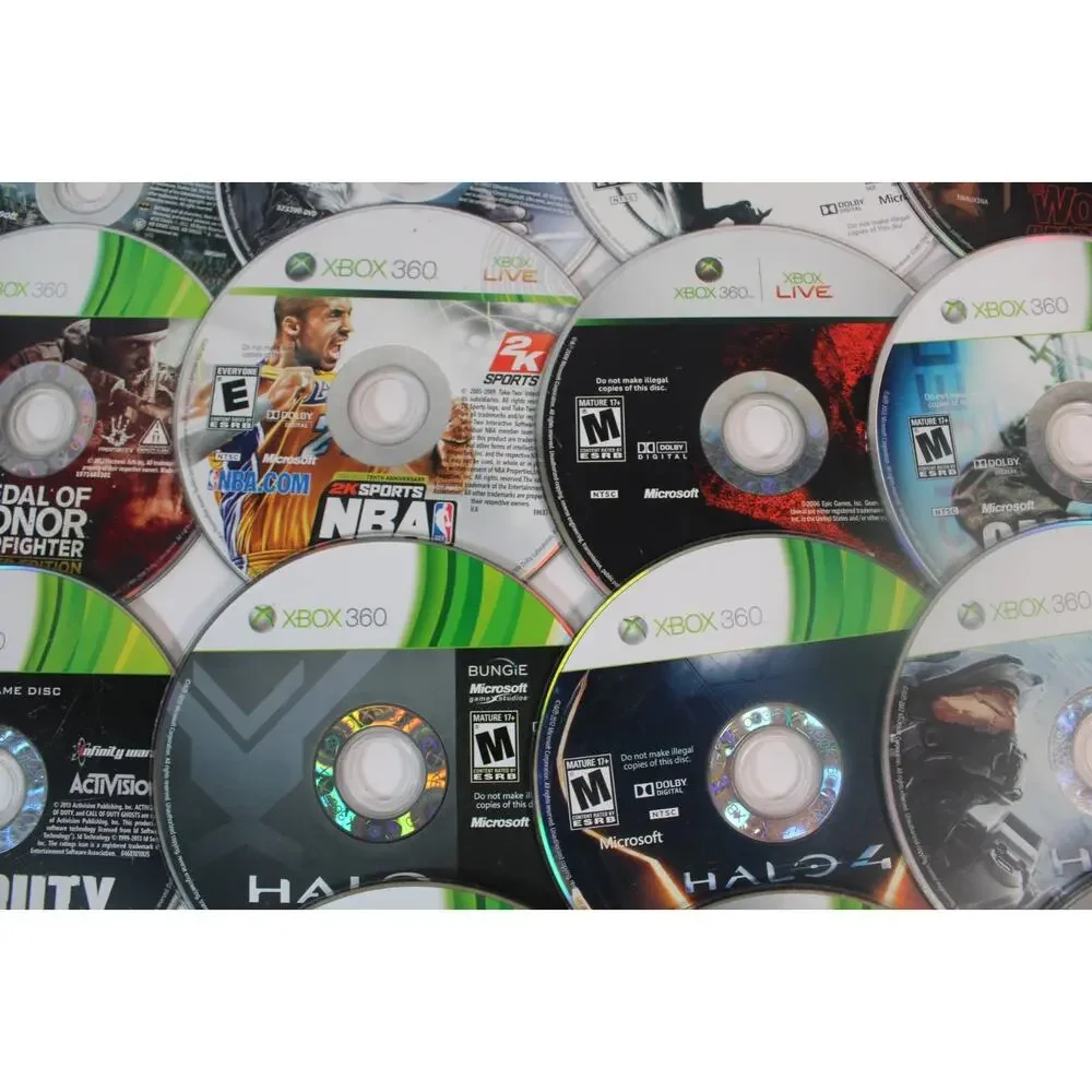 Microsoft Xbox 360 Game Bundle - Lot of 25 Games Disc only, untested 55E
